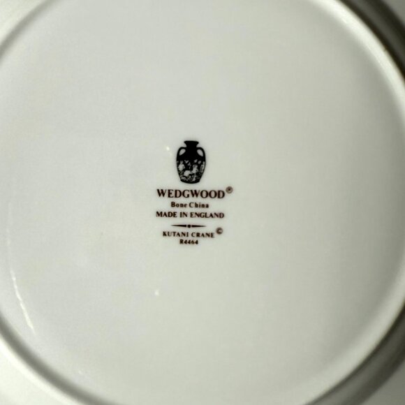 WEDGWOOD “Kutani Crane” Dinner Plate – Bone China, Multicolor Floral, Brown Trim - Picture 9 of 9